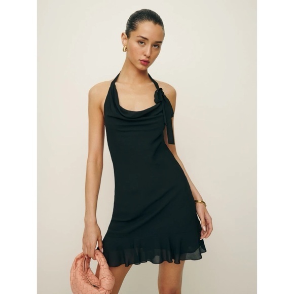 farm rio flying birds halter mini dress Sand Coconut Embroidery Halter Neck Euroflax Premium Linen Mini Dress